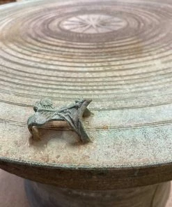 HausOfRex Thailand Vintage Patinated Bronze Rain Drum Looking Playing Loving