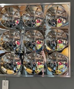 HausOfRex POP Art 9 Bubble Mirror Small Framed 19" X 19" Living