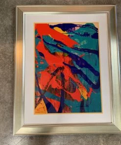 HausOfRex Looking Playing Loving Abstract Painting Lithograph By Warhol 33" X 41"