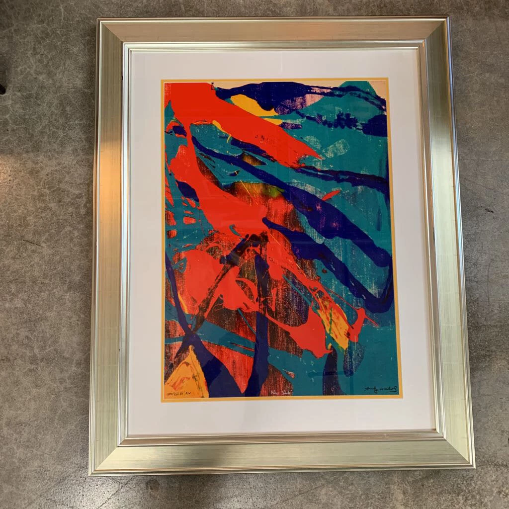 HausOfRex Looking Playing Loving Abstract Painting Lithograph By Warhol 33" X 41" 1 HausOfRex Looking Playing Loving Abstract Painting Lithograph By Warhol 33" X 41"